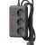 Удлинитель с сетевым фильтром 3х3м 10А 4USB + 2USBC 2500Вт ПВС 3х1 прямоуг. черн. КОСМОС FKsm3m-3gPF(B)USB