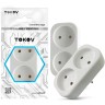 Разветвитель 2-м без заземл. 16А 250В IP20 полипропилен бел. TOKOV ELECTRIC TKL-S2-C01