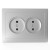 Розетка 2-м СП Pixel 16А IP20 без заземл. в сборе алюм. TOKOV ELECTRIC TKE-PX-R2F-C03