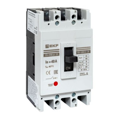 Выключатель автоматический 3п 63/40А 25кА ВА-99М PROxima EKF mccb99-63-40m