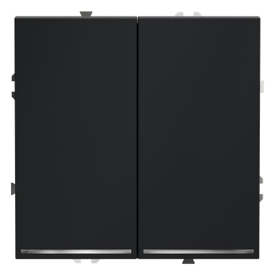 Переключатель проходной 2-кл. СП S70 10А с подсветкой механизм графит Voltum VLS020407