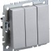 Выключатель 3-кл. СП BRITE ВС10-3-0-БрА 10А механизм алюм. IEK BR-V30-0-10-K47