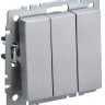 Выключатель 3-кл. СП BRITE ВС10-3-0-БрА 10А механизм алюм. IEK BR-V30-0-10-K47