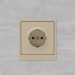 Розетка силовая KANT 2P+E защ. шторки ванильн. марципан DKC 7015003