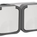 Розетка 2-м ОП TORS 16А IP55 TS222 горизонт. с заземл. с крышкой бел. IEK TS-R26-16-55-G-K41