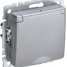 Розетка BRITE РСбш10-3-БрА 16А IP20 с заземл. защ. шторки с крышкой механизм алюм. IEK BR-R16-16-K47
