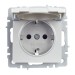 Розетка BRITE РСбш10-3-БрА 16А IP20 с заземл. защ. шторки с крышкой механизм алюм. IEK BR-R16-16-K47