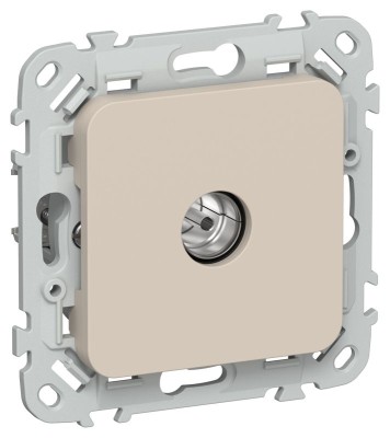 Розетка телевизионная оконечная СП FLITE РТВм-1-1-1-ФлЛ тип M экранир. механизм льняной IEK FI-A13-O-K88