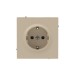 Розетка силовая KANT 2P+E без шторки ванильн. марципан DKC 7015033