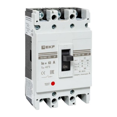 Выключатель автоматический 3п 100/63А 35кА ВА-99М PROxima EKF mccb99-100-63m
