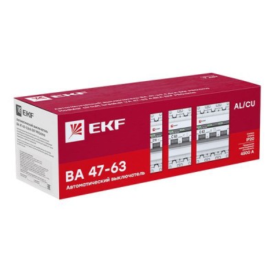 Выключатель автоматический модульный 2п C 6А 4.5кА ВА 47-63 PROxima EKF mcb4763-2-06C-pro Выключатель автоматический модульный 2п C 6А 4.5кА ВА 47-63 PROxima EKF mcb4763-2-06C-pro
