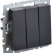 Выключатель 3-кл. СП BRITE ВС10-3-0-БрЧ 10А механизм черн. IEK BR-V30-0-10-K02