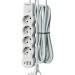Удлинитель 4х3м с заземл. 10А IP20 USB type-Aх2 + type-C 2500Вт 220В ПВС 3х1 с выкл. бел. КОСМОС YKsm3m4g-Z-VU10А-W