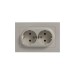 Розетка 2-м СП AtlasDesign 16А IP20 с заземл. в сборе беж. SE ATN000224