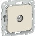 Розетка телевизионная оконечная СП FLITE РТВм-1-1-1-ФлСл тип M экранир. механизм сливочный IEK FI-A13-O-K86