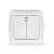 Выключатель 2-кл. СП Маргарита 10А IP20 с подсветкой бел. UNIVersal М0123
