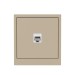 Розетка компьютерная 1-м KANT RJ45 кат.5E без шторки ванильн. марципан DKC 7015663