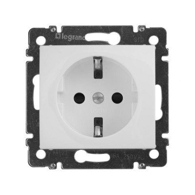 Розетка 1-м СП Valena 16А IP21 230/250В 2P+E с заземл. защ. шторки на винтах механизм бел. Leg 774421 Розетка 1-м СП Valena 16А IP21 230/250В 2P+E с заземл. защ. шторки на винтах механизм бел. Leg 774421