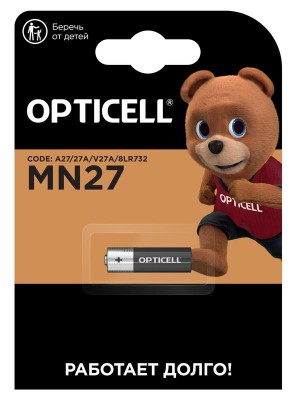 Элемент питания алкалиновый A27/MN27/8LR732 12В (блист.1шт) Specialty Opticell 5070002/6070002
