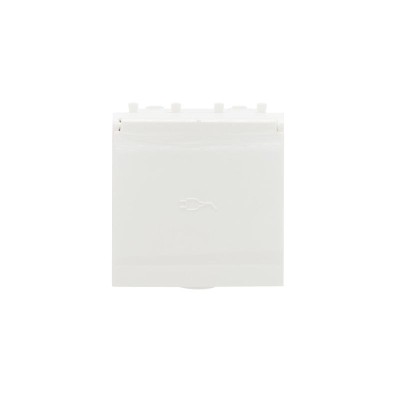Розетка 1-м 2мод. Avanti "Белое облако" 16А IP41 2P+E защ. шторки с крышкой бел. DKC 4400012