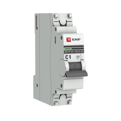 Выключатель автоматический модульный 1п C 1А 4.5кА ВА 47-63 PROxima EKF mcb4763-1-01C-pro Выключатель автоматический модульный 1п C 1А 4.5кА ВА 47-63 PROxima EKF mcb4763-1-01C-pro