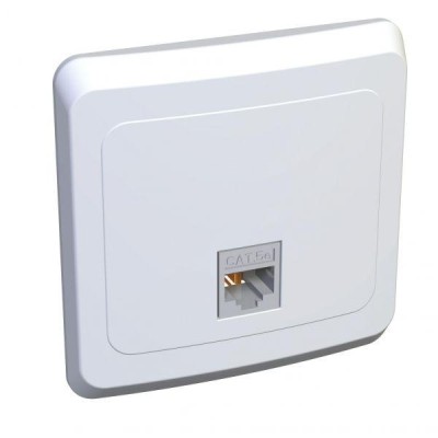 Розетка компьютерная 1-м СП Этюд RJ45 кат.5E бел. SE KOMC-001B Розетка компьютерная 1-м СП Этюд RJ45 кат.5E бел. SE KOMC-001B