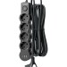 Удлинитель 4х5м с заземл. 10А IP20 USB type-Aх2 + type-C 2500Вт 220В ПВС 3х1 с выкл. черн. КОСМОС YKsm5m4g-Z-VU10А-B