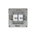 Розетка компьютерная 2-м KANT RJ45 кат.5E без шторки ванильн. марципан DKC 7015664