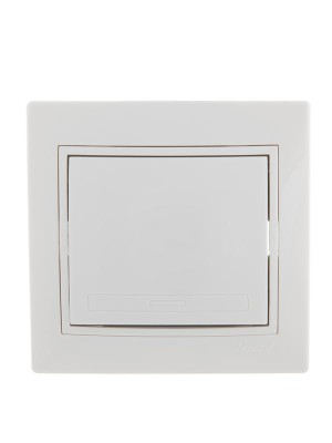 Выключатель 1-кл. СП Mira 10А IP20 с бел.вставкой бел. LEZARD 701-0202-100