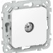 Розетка телевизионная проходная СП FLITE РТВм-1-1-2-ФлБ тип M экранир. механизм бел. IEK FI-A13-P-K01