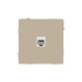 Розетка компьютерная 1-м KANT RJ45 кат.6A без шторки ванильн. марципан DKC 7015673