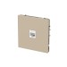 Розетка компьютерная 1-м KANT RJ45 кат.6A без шторки ванильн. марципан DKC 7015673