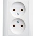 Розетка 2-м СП Хит 16А IP21 250В без заземл. без защ. шторок бел. SE RS16-235-B