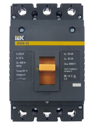 Выключатель автоматический 3п 250А 35кА ВА 88-35 KARAT IEK SVA30-3-0250