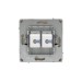 Розетка компьютерная 2-м KANT RJ45 кат.6A без шторки ванильн. марципан DKC 7015674