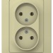 Розетка 2-м СП Blanca 16А IP20 250В без заземл. без защ. шторок беж. SE BLNRS000027