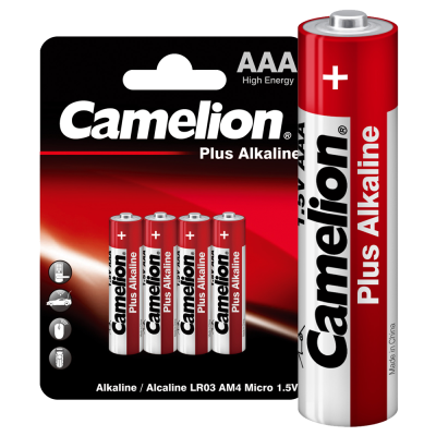 Элемент питания алкалиновый AAA/LR03 1.5В Plus Alkaline LR03-BP4 BL-4 (блист.4шт) Camelion 7369 Элемент питания алкалиновый AAA/LR03 1.5В Plus Alkaline LR03-BP4 BL-4 (блист.4шт) Camelion 7369
