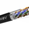 Кабель витая пара F/UTP 4х2х24AWG(0.52мм) + трос 1.2мм кат.5E PE outdoor Fluke tested 305м (м) PRO TOKOV ELECTRIC TKP-C05-F42-5E-RU-ODC
