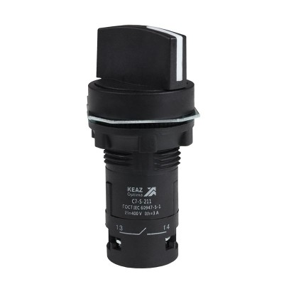 Переключатель 2 положения OptiSignal Compact D22 С7-S-211 черн. 1НО+1НЗ XB7ND25 КЭАЗ 362136