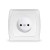 Розетка 1-м СП Маргарита 16А IP20 без заземл. защ. шторки бел. UNIVersal М0022