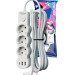 Удлинитель 3х5м с заземл. 10А IP20 USB 2800Вт 220В ПВС 3х1 с выкл. бел. КОСМОС YKsm5m3g-Z-VU10А-W