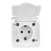 Розетка 1-м ОП Nix 16А IP54 250В с заземл. с крышкой бел. TOKOV ELECTRIC TKE-NX-R1Z-C01-IP54