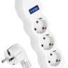 Удлинитель 3х5м с заземл. 10А IP20 ПВС 3х0.75 с выкл. КОСМОС YKsm5m-3g-Z-V(10A)P