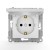 Розетка 1-м СП Pixel 16А IP20 с заземл. защ. шторки с крышкой механизм бел. TOKOV ELECTRIC TKE-PX-R1ZSW1-C01