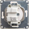 Розетка 1-м СП Glossa 16А IP20 250В без заземл. механизм перламутр. SE GSL000641