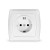 Розетка 1-м СП Маргарита 16А IP20 с заземл. бел. UNIVersal М0028