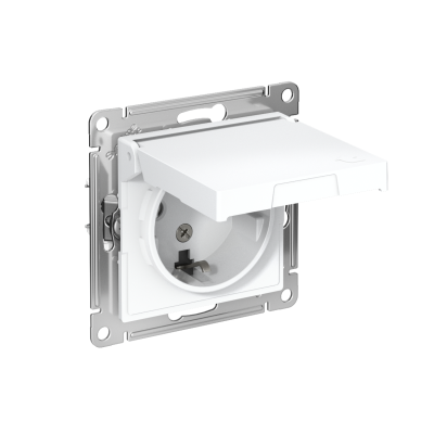 Розетка AtlasDesign 16А IP20 с заземл. защ. шторки с крышкой механизм лотос SE ATN001346 Розетка AtlasDesign 16А IP20 с заземл. защ. шторки с крышкой механизм лотос SE ATN001346