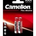 Элемент питания алкалиновый AAA/LR03 1.5В Plus Alkaline LR03-BP2 BL-2 (блист.2шт) Camelion 1651