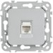 Розетка компьютерная СП FLITE РК5е-1-0-ФлА RJ45 кат.5E UTP механизм алюм. IEK FI-K12-1-K47