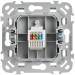 Розетка компьютерная СП FLITE РК5е-1-0-ФлА RJ45 кат.5E UTP механизм алюм. IEK FI-K12-1-K47